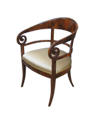 Walnut Replica Biedermeier Armchair